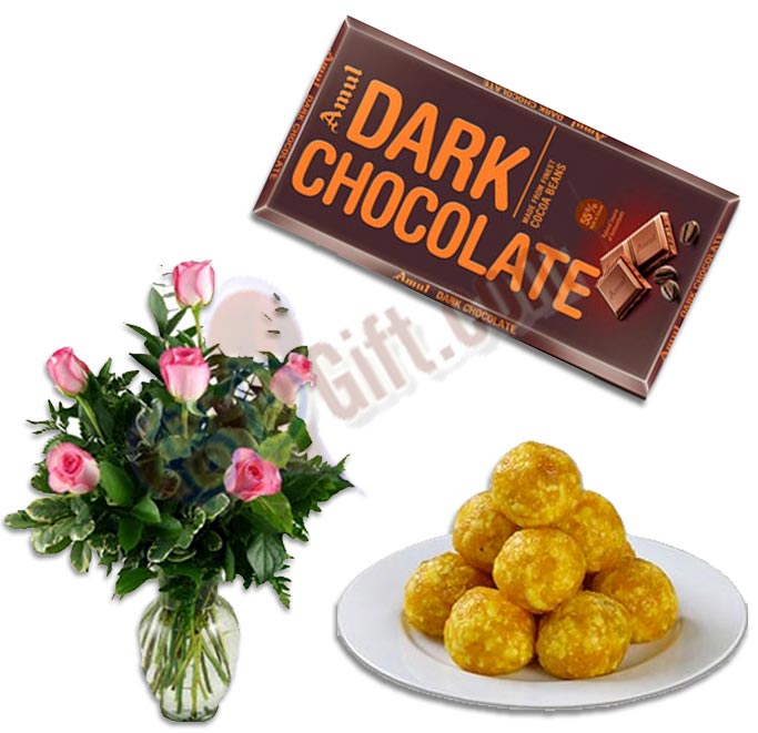 Imported Roses W/ Chocolate and Sweets