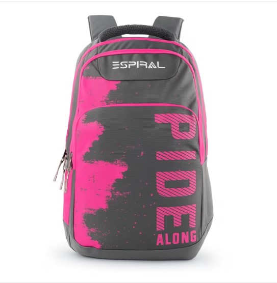 Espiral Ride Along Nylon Fabric Super Light traveling Bagpack Pink
